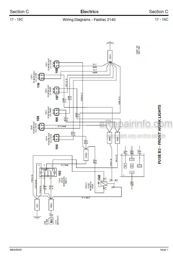 Photo 5 - JCB 2115 2125 2135 2140 2150 3155 3185 Fastrac Service Manual Tractor 9803-8020