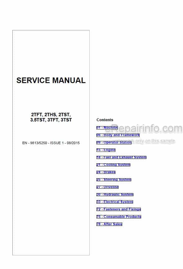 Photo 5 - JCB 2TFT 2THS 2TST 3.5TST 3TFT 3TST Service Manual Dumper 9813-5250