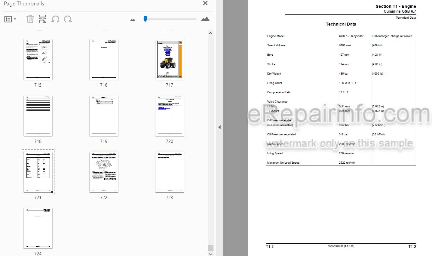 Photo 3 - JCB 3000XTRA Fastrac Service Manual Tractor 9803-9907