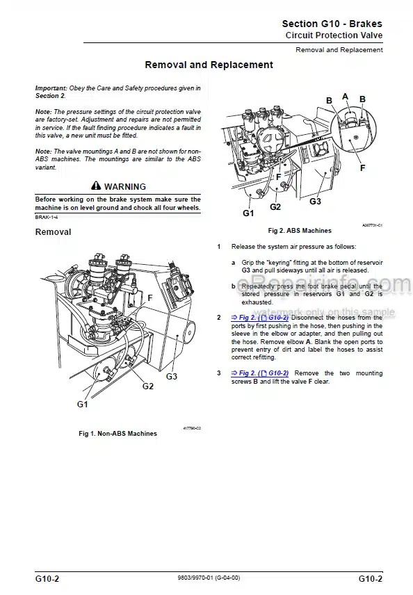 Photo 8 - JCB 1115 1115S 1125 1135 Fastrac Service Manual Tractor 9803-8010