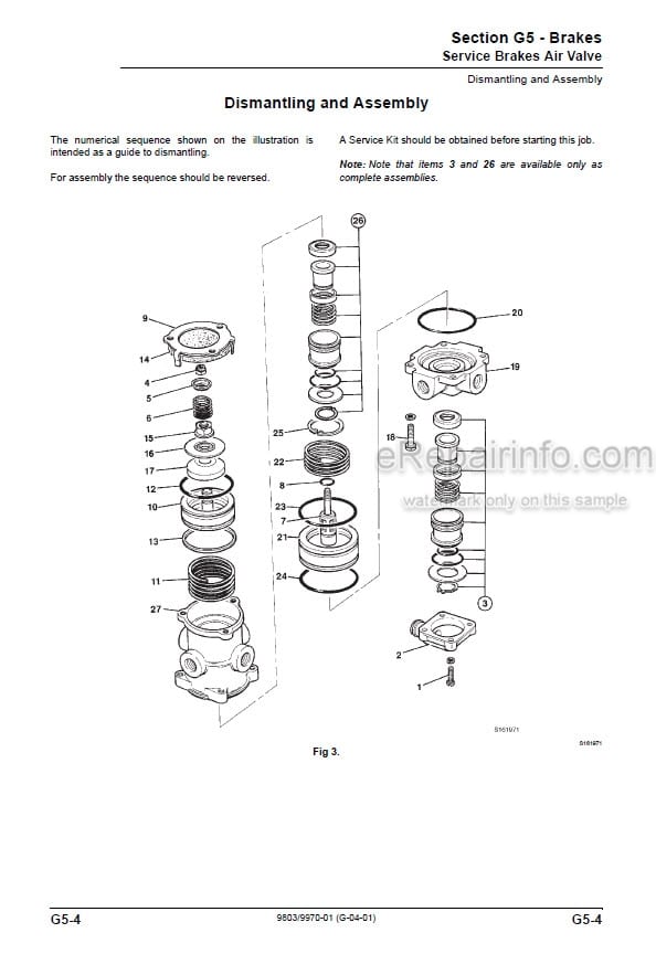 Photo 6 - JCB 3000XTRA Fastrac Service Manual Tractor 9803-9907