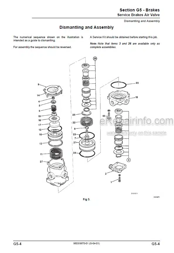 Photo 6 - JCB 3000XTRA Fastrac Service Manual Tractor 9803-9907