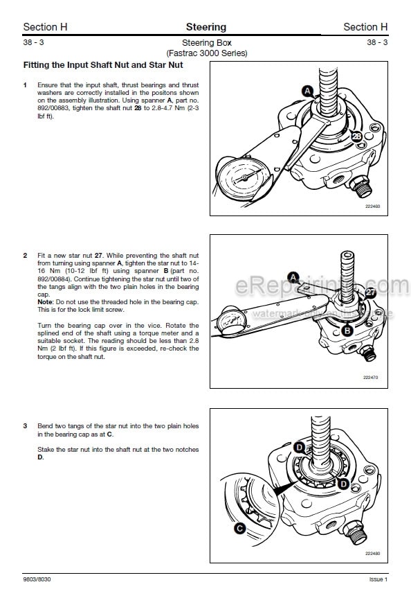 Photo 9 - JCB 3170 3190 3200 3220 3230 And 3170 3190 3200 3220 3230 Plus Fastrac Service Manual Tractor 9803-8030