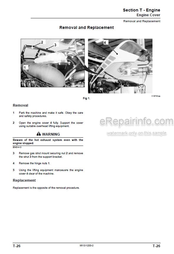Photo 11 - JCB 3200 3230 Fastrac Tier 4 Service Manual Tractor 9813-1200