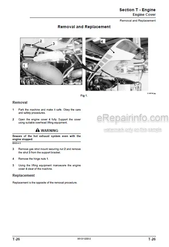 Photo 5 - JCB 3200 3230 Fastrac Tier 4 Service Manual Tractor 9813-1200