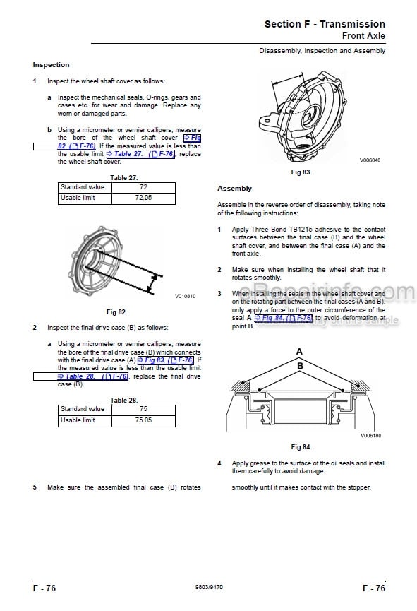 Photo 7 - JCB 331HST 335HST Service Manual Mower 9803-9440
