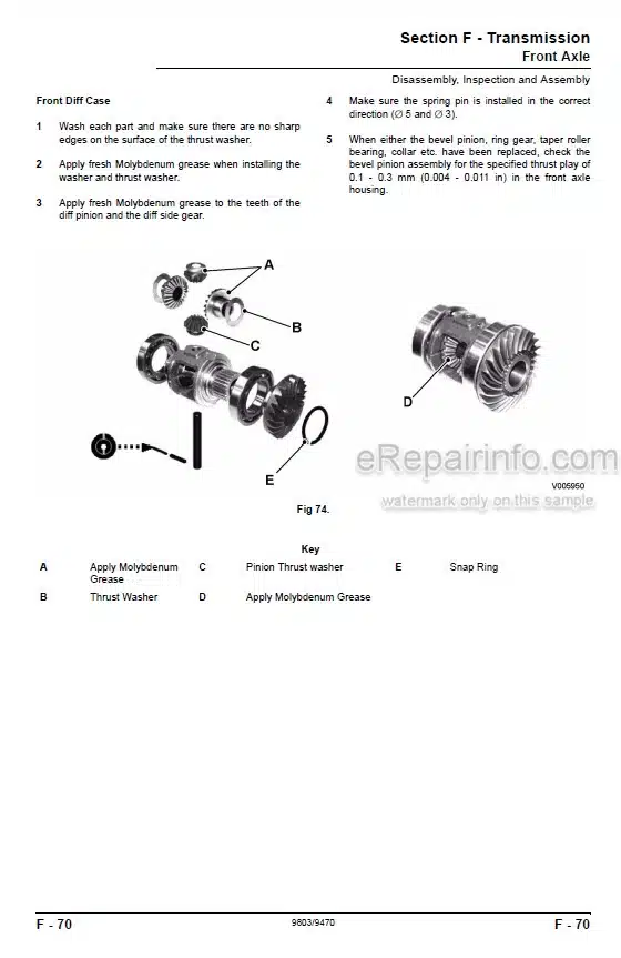 Photo 6 - JCB 323HST 327HST Service Manual Mower 9803-9470