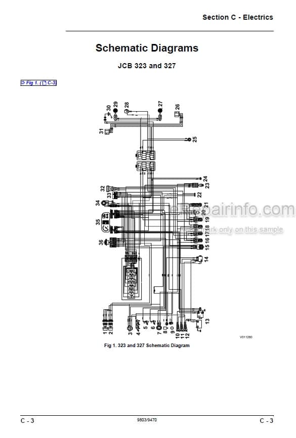 Photo 5 - JCB 323HST 327HST Service Manual Mower 9803-9470