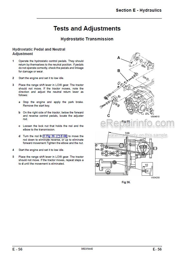 Photo 3 - JCB 331HST 335HST Service Manual Mower 9803-9440