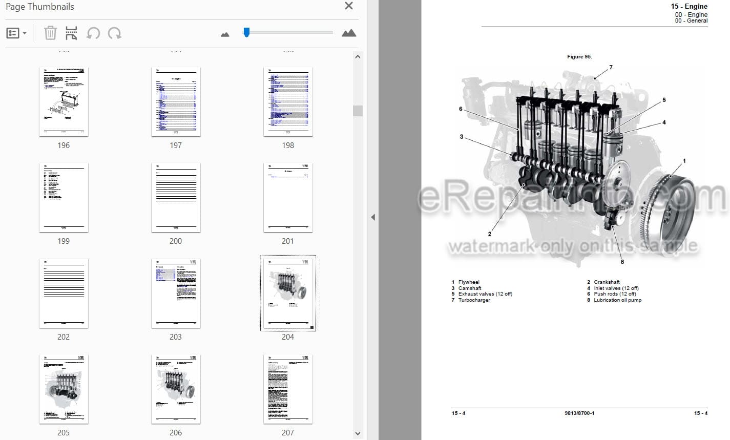 Photo 4 - JCB 380 JS370 T2 IND Service Manual Excavator 9813-8700