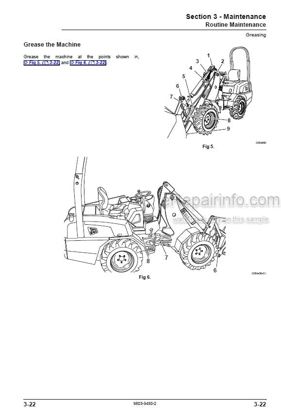 Photo 5 - JCB 403 Service Manual Wheel Loader 9803-9490