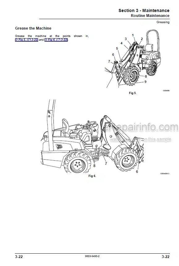Photo 5 - JCB 403 Service Manual Wheel Loader 9803-9490