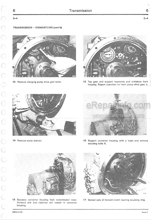 Photo 12 - JCB 410 412 415 420 425 430 Service Manual Wheel Loader 9803-4100
