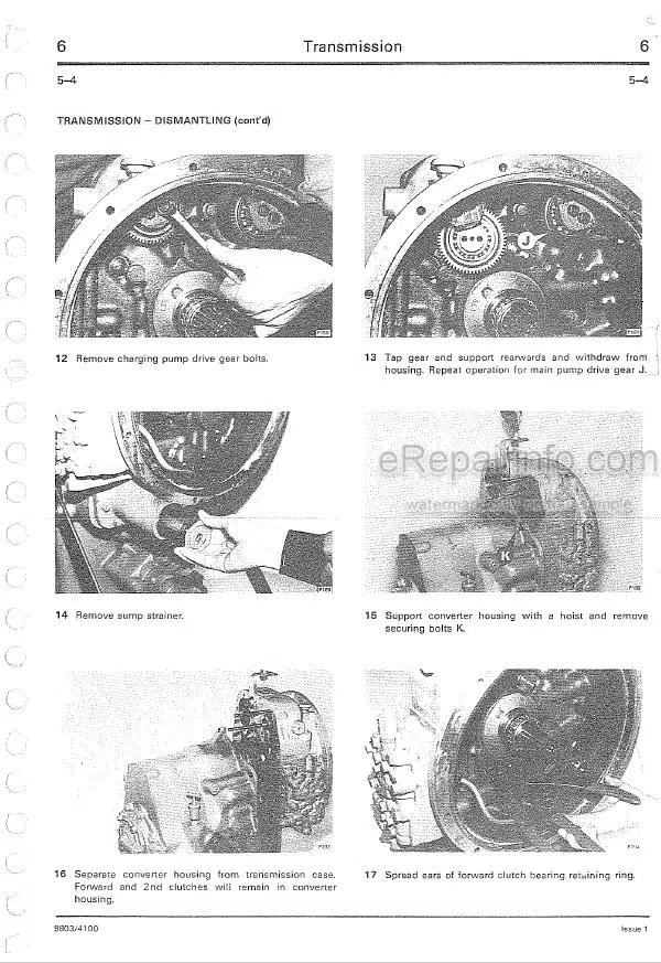 Photo 3 - JCB 410 412 415 420 425 430 Service Manual Wheel Loader 9803-4100