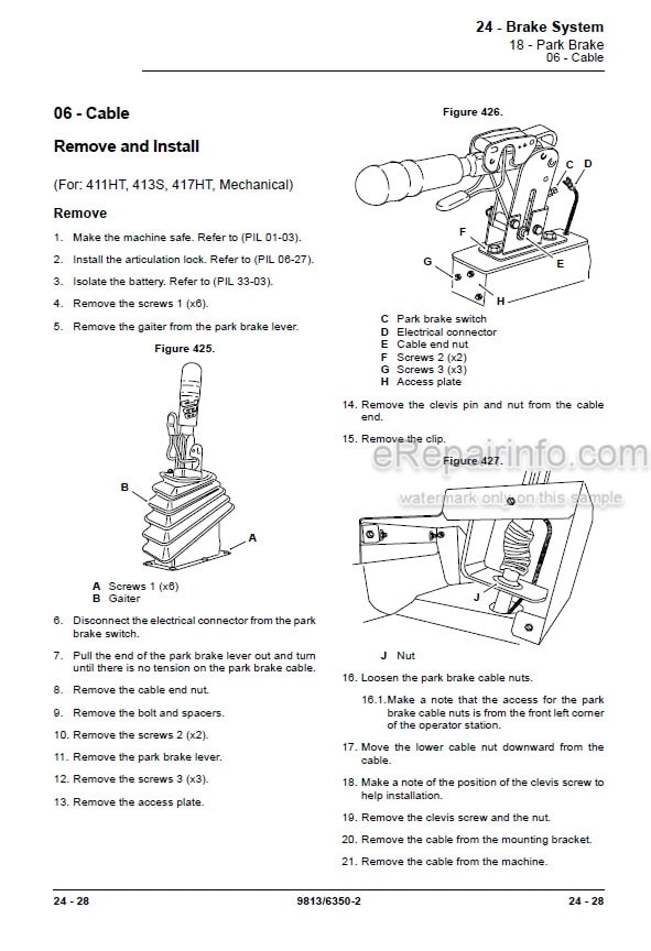 Photo 6 - JCB 411HT 413S 417HT Service Manual Wheel Loader