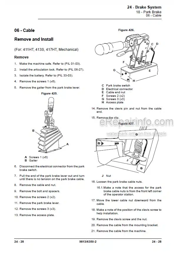 Photo 6 - JCB 411HT 413S 417HT Service Manual Wheel Loader