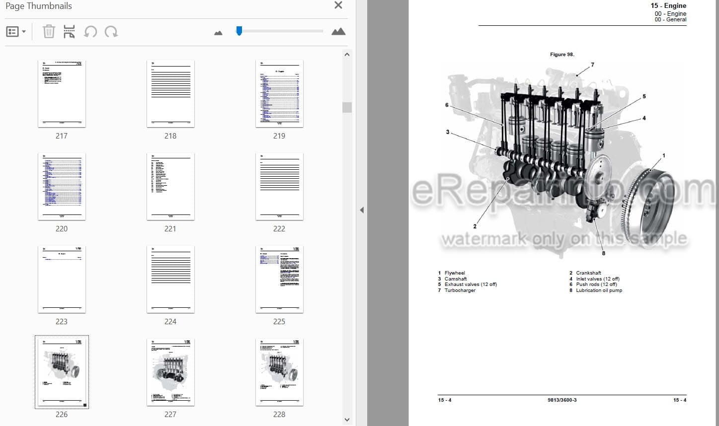 Photo 4 - JCB 4160 4190 4220 Fastrac Service Manual Tractor 9813-3600
