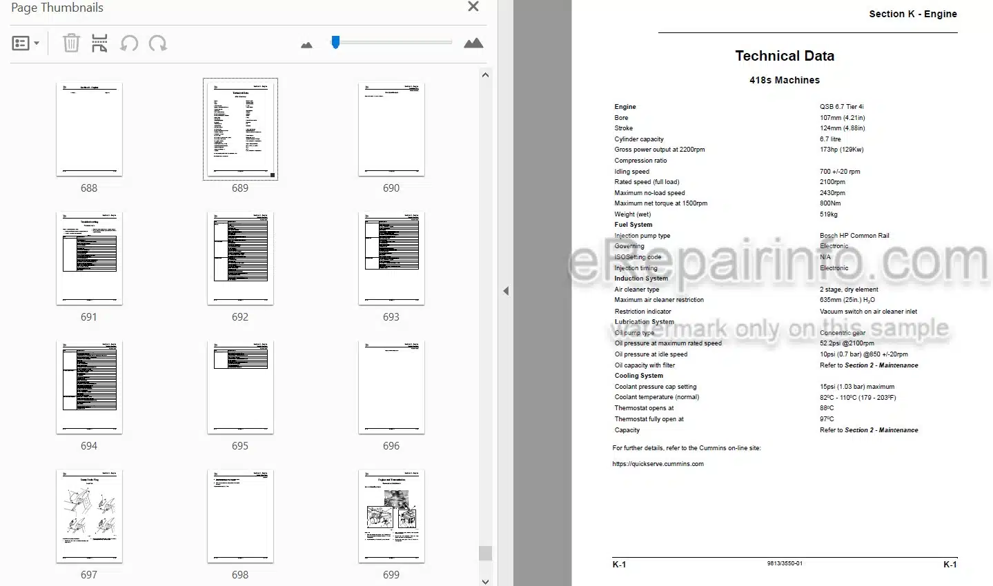 Photo 4 - JCB 418S Service And Operators Manual Wheel Loader 9813-3550