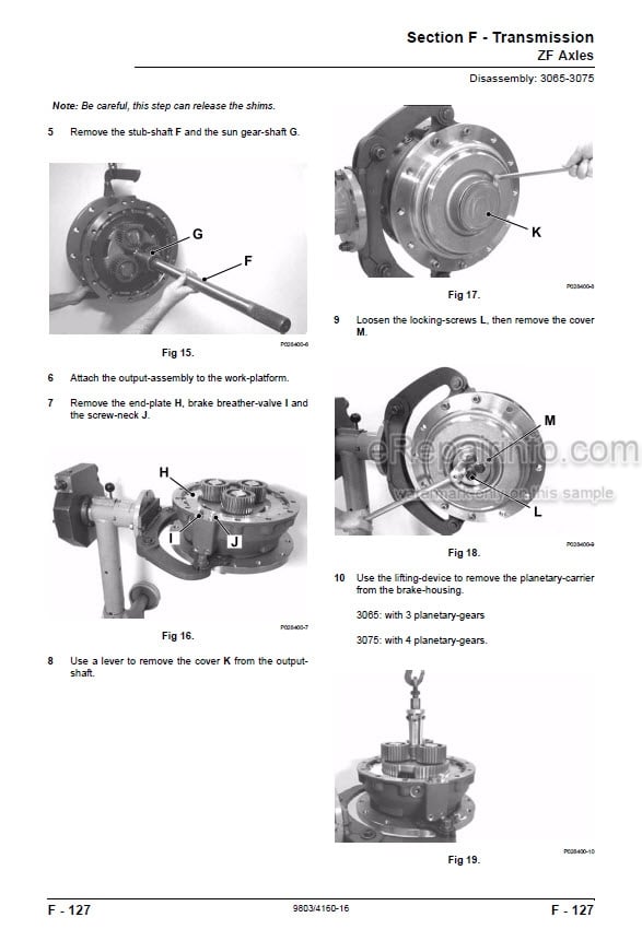 Photo 10 - JCB 426 427 435 436 437 446 Service Manual Wheel Loader 9803-4160