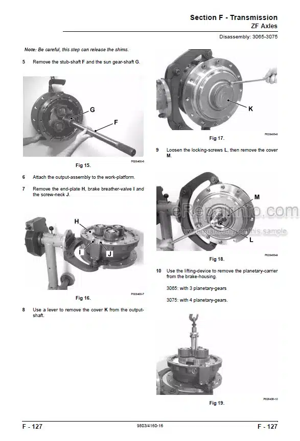Photo 11 - JCB 426 427 435 436 437 446 Service Manual Wheel Loader 9803-4160