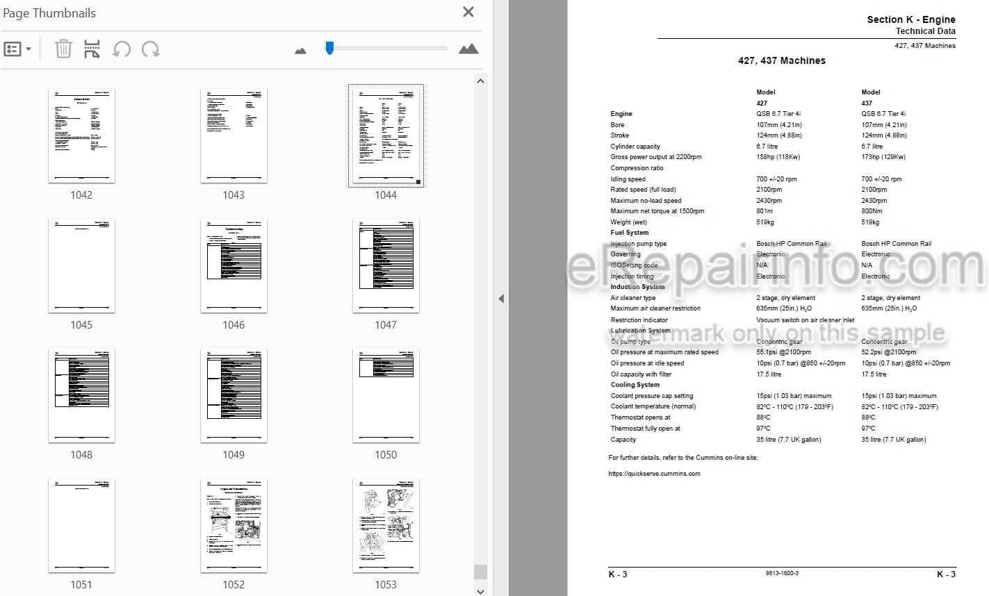 Photo 4 - JCB 427 437 457 Service Manual Wheel Loader 9813-1600