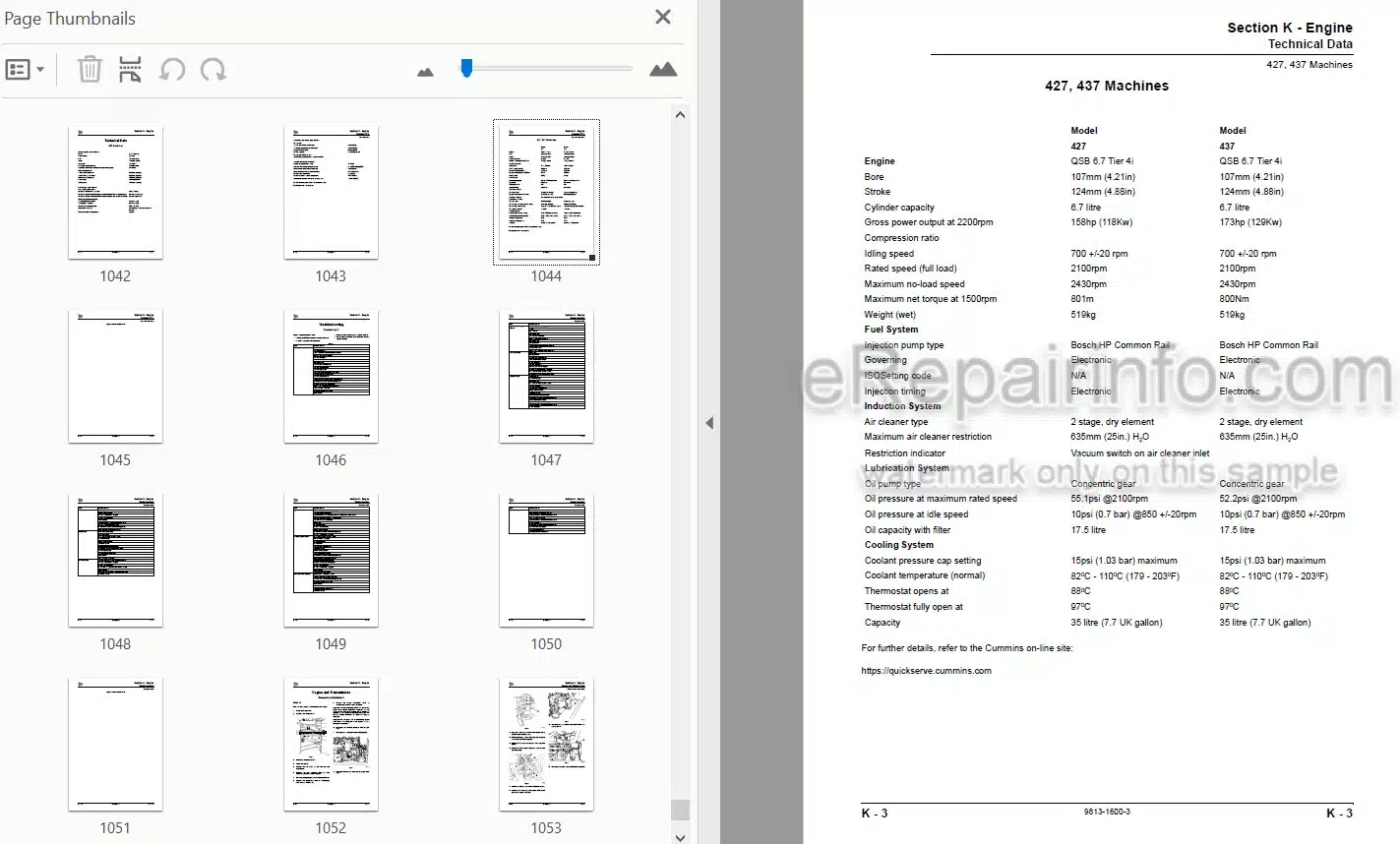 Photo 4 - JCB 427 437 457 Service Manual Wheel Loader 9813-1600