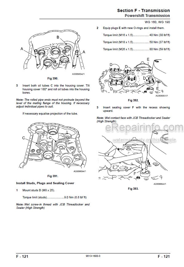 Photo 3 - JCB 427 437 457 Service Manual Wheel Loader 9813-1600