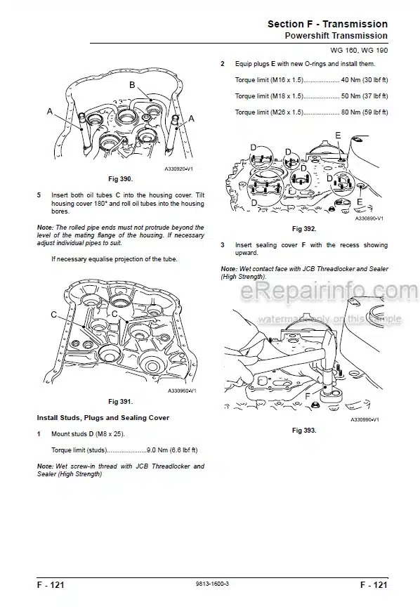Photo 3 - JCB 427 437 457 Service Manual Wheel Loader 9813-1600