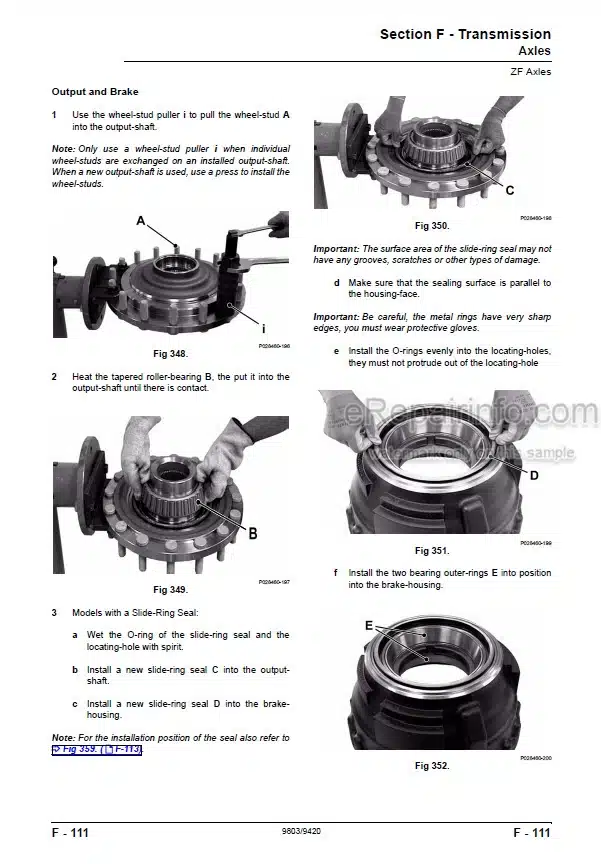 Photo 9 - JCB 434S 435S Service Manual Wheel Loader 9803-9420