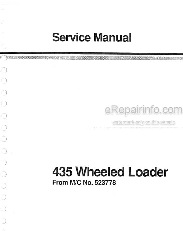 Photo 4 - JCB 435 Service Manual Wheel Loader 9803-4300
