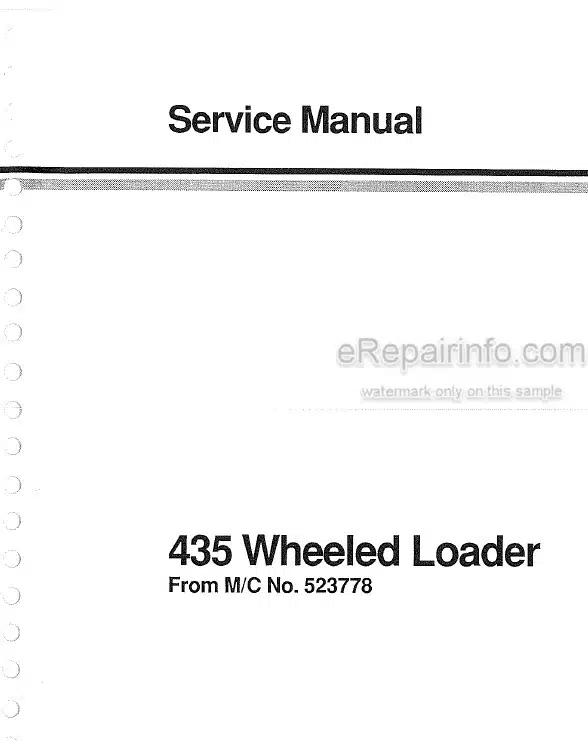 Photo 4 - JCB 435 Service Manual Wheel Loader 9803-4300