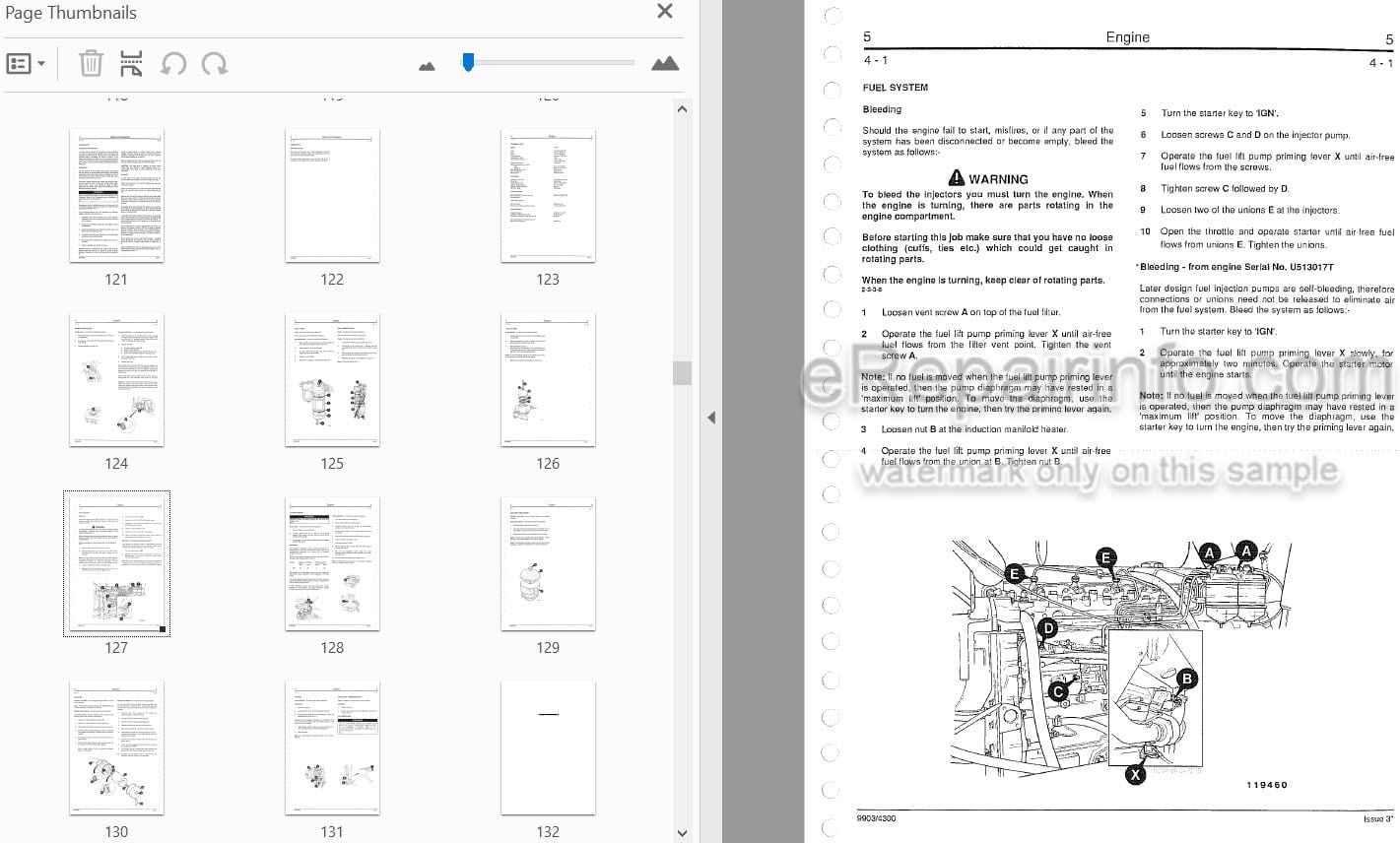 Photo 3 - JCB 435 Service Manual Wheel Loader 9803-4300