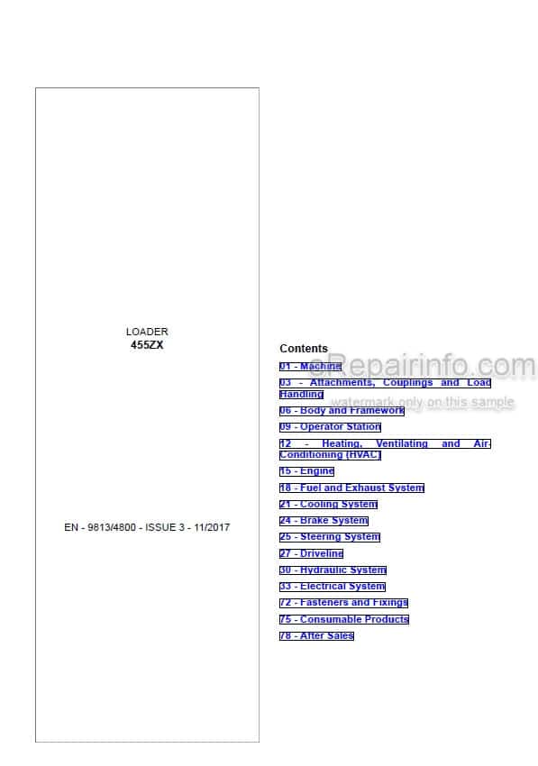 Photo 5 - JCB 455ZX Service Manual Wheel Loader 9813-4800