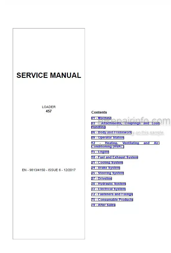 Photo 4 - JCB 457 Service Manual Wheel Loader 9813-4150