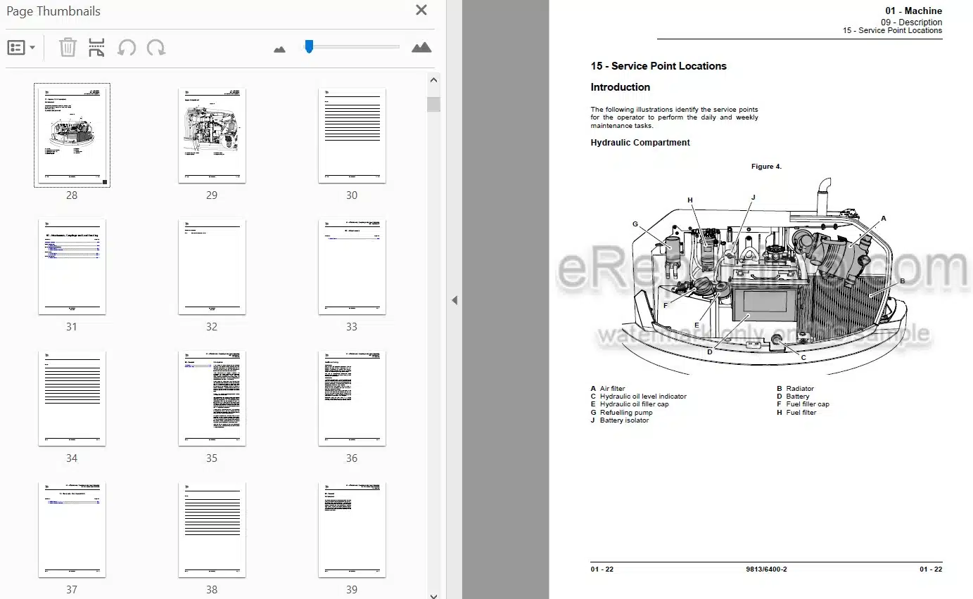 Photo 3 - JCB 45Z-1 48Z-1 51R-1 Service Manual Compact Excavator 9813-6400