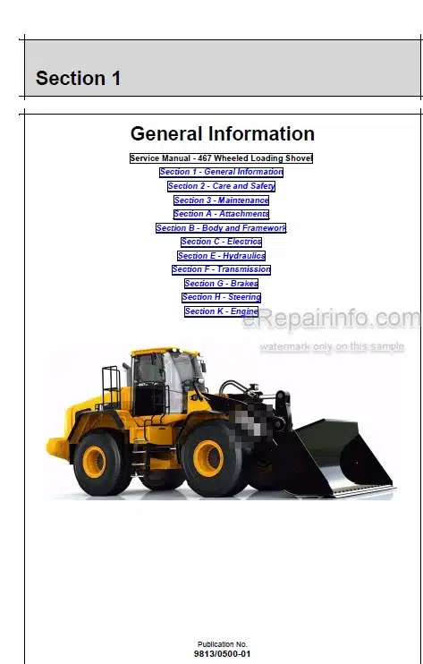 Photo 4 - JCB 467 Service Manual Wheel Loader 9813-0500
