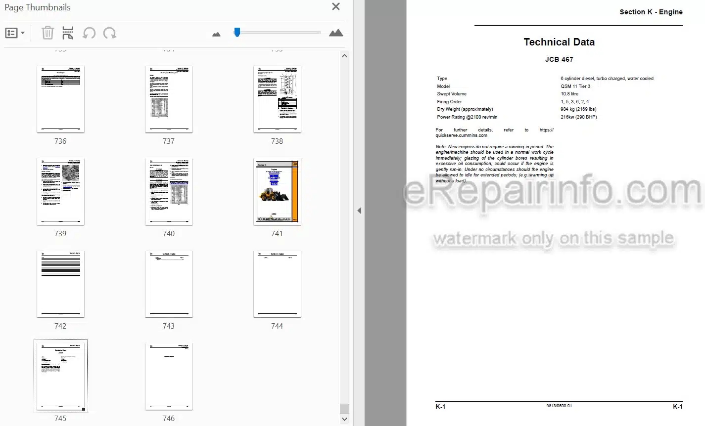 Photo 3 - JCB 467 Service Manual Wheel Loader 9813-0500