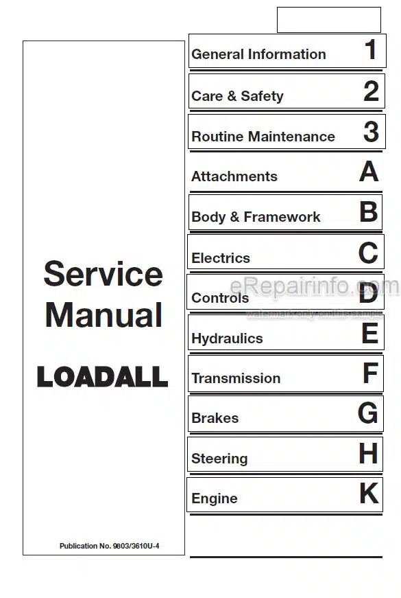 Photo 5 - JCB 504B 526 Loadall Service Manual Telescopic Handler 9803-3610U