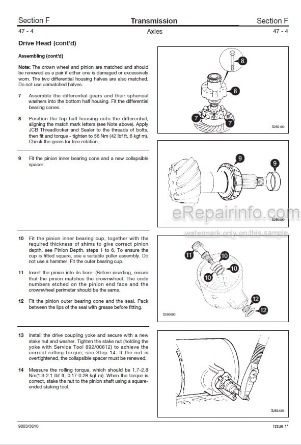 Photo 5 - JCB 504B 526 Loadall Service Manual Telescopic Handler 9803-3610U