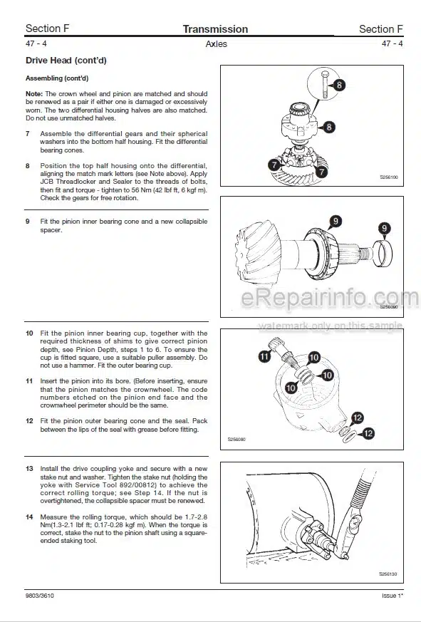 Photo 5 - JCB 504B 526 Loadall Service Manual Telescopic Handler 9803-3610U