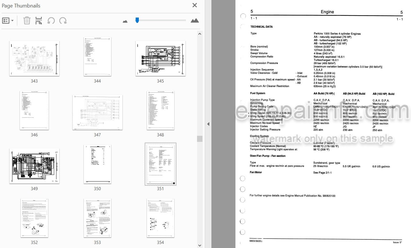 Photo 3 - JCB 505-19 505-22 508-40 506-36 510-40 506B Service Manual Telescopic Handler 9803-3600U
