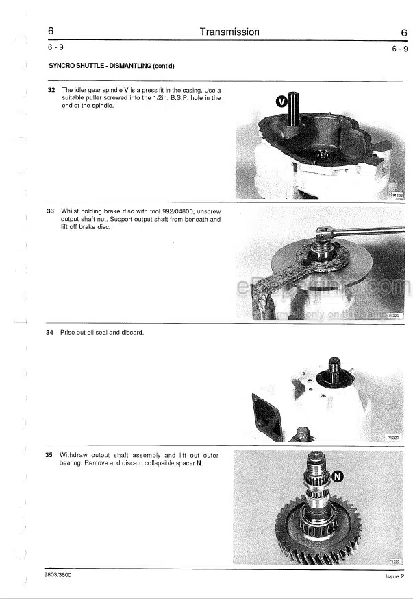 Photo 7 - JCB 506-36 507-42 509-42 510-56 512-56 Service Manual Telescopic Handler 9803-3740-08