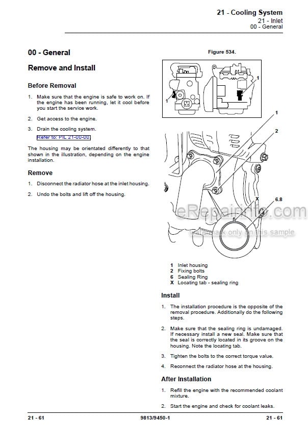 Photo 4 - JCB 508-66 509-45 510-44 510-55 Loadall Service Manual Telescopic Handler 9813-9450