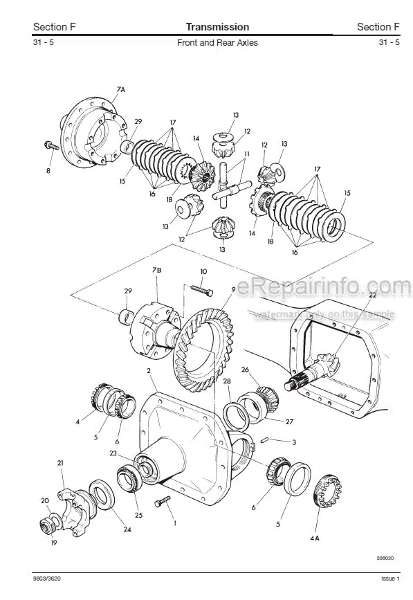 Photo 3 - JCB 520-50 525-50 525-50S Loadall Service Manual Telescopic Handler 9803-3620