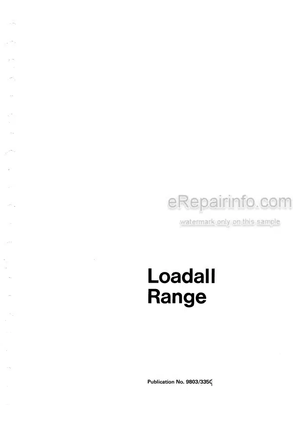 Photo 5 - JCB 520 520HL 520 Farm Special 520M 525 525B 525B HL 525B Farm Special 530 530 HL 530B 530B HL 540B 540BM Loadall Service Manual Telescopic Handler 9803-3350