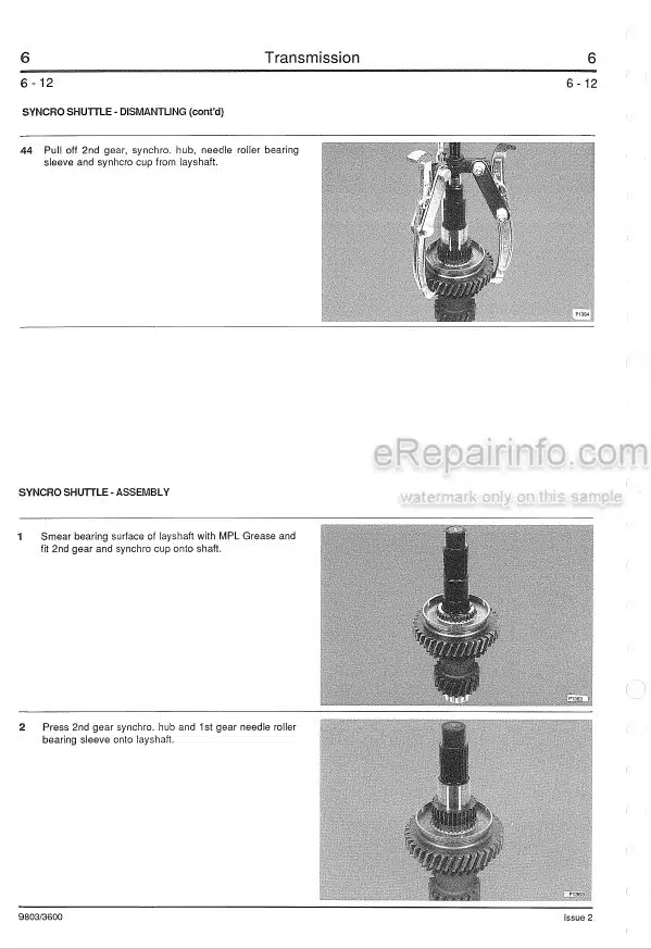 Photo 2 - JCB 525-58 525-67 530-95 530-110 530-67 530-120 537-120 537-130 Service Manual Telescopic Handler 9803-3600