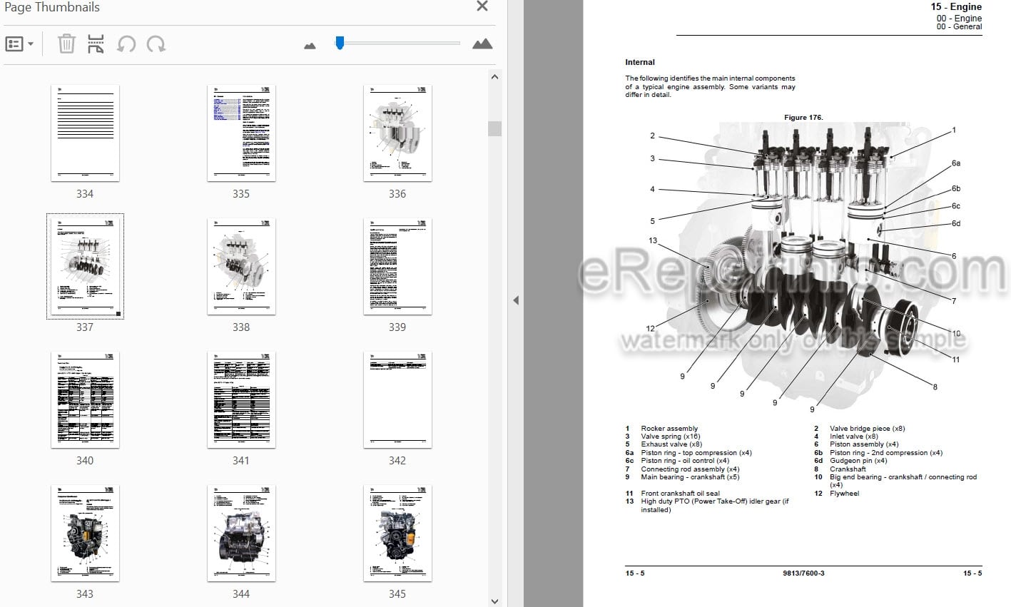 Photo 3 - JCB 536-70LP 550-80 526-56 531-70 535-95 536-60 536-70 541-70 560-80 Loadall Service Manual Telescopic Handler 9813-7600