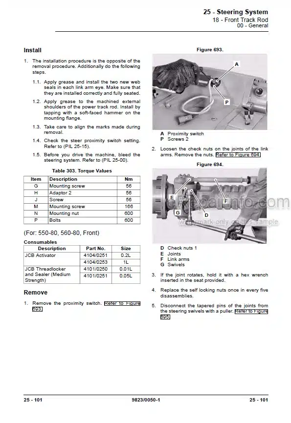 Photo 9 - JCB 526-56 531-70 535-95 536-60 536-70 541-70 550-80 560-80 Loadall Service Manual Telescopic Handler 9823-0050