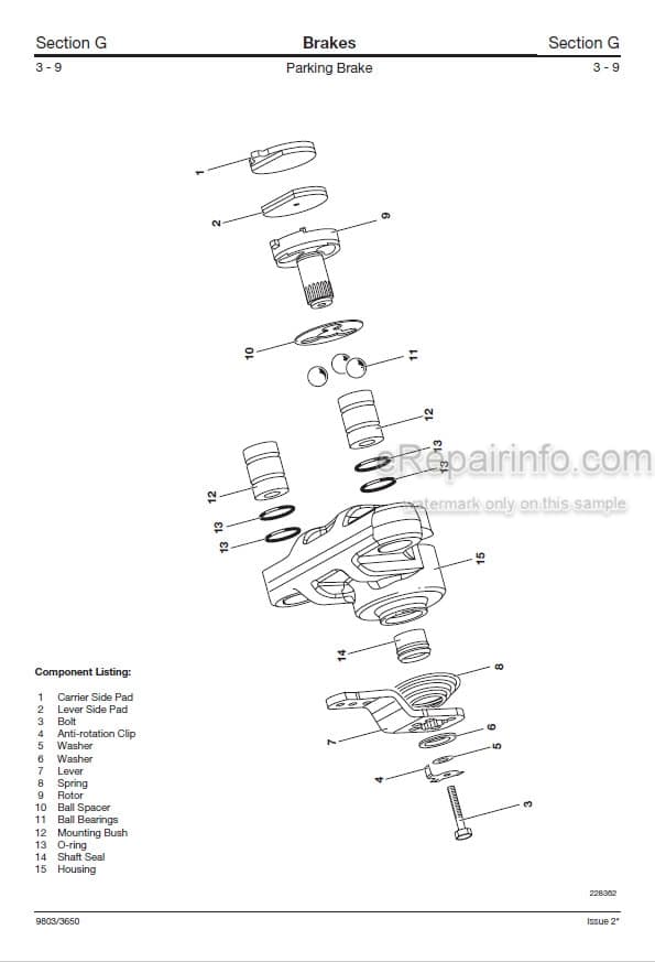 Photo 3 - JCB 528-70 528S Loadall Service Manual Telescopic Handler 9803-3650