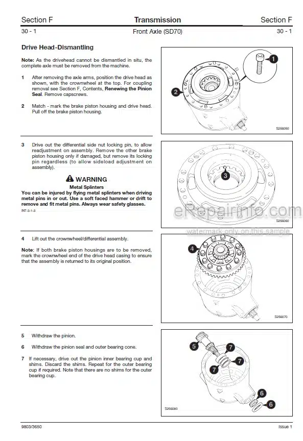 Photo 2 - JCB 528-70 528S Loadall Service Manual Telescopic Handler 9803-3650